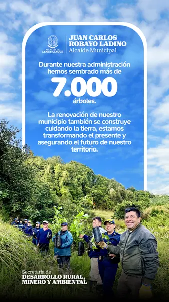 7.000 árboles sembrados · Alcaldía de Lenguazaque